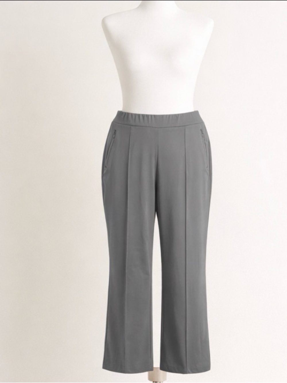 Lane Bryant Pants Sz 20 Gray Pull On Stretch Career Wide Leg Comfort Work